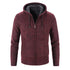 Cardigan Solid Men Fashion Thick Casual Hooded Classic Keep Warm Male Sweaters